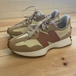 New Balance Beige and Brown Sneakers